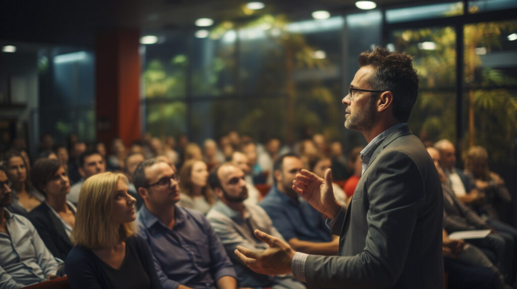 Top c level executives gathered at leadership conference